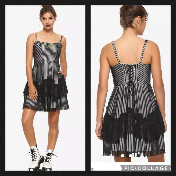 Hot Topic Dresses & Skirts - Hot topic Beetlejuice Dress Small Goth Dress Punk Rocker